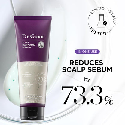 Dr. Groot Thickening Shampoo & Conditioner Set for Hair Loss – Clinical Results with Biotin and Rosemary for Hair Thinning, Shedding, Scalp Repair and Treatment